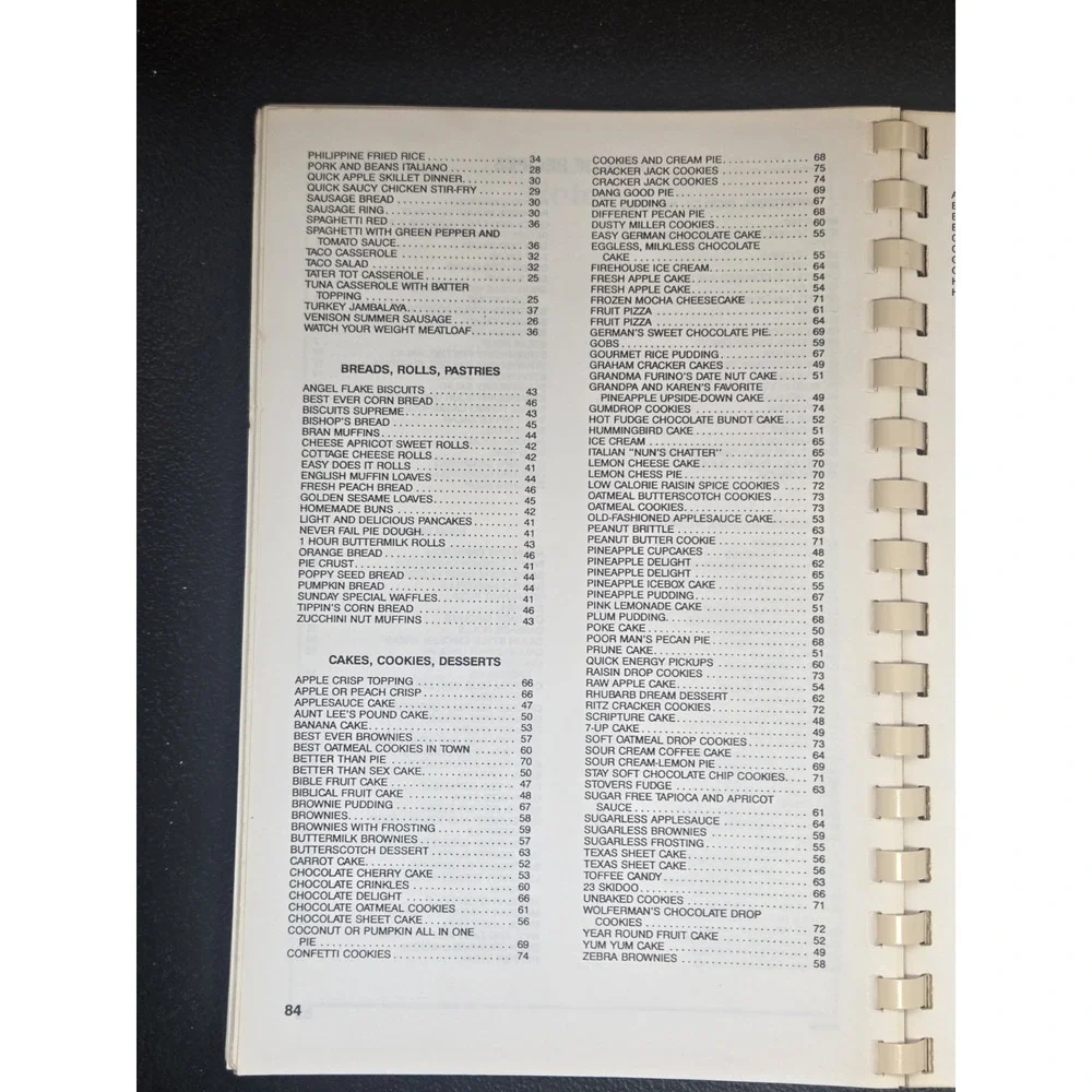 Deer Creek Volunteer Fire Department Cookbook Warsaw Missouri 1992